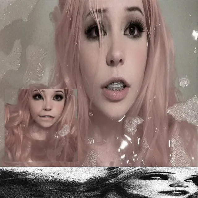 belle-delphine-in-bath - Indo Archive Belle Delphine di bathtub dengan busa dan rambut pink ikonik